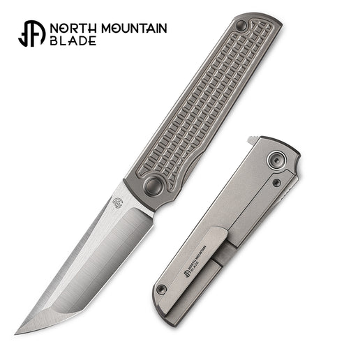 North Mountain Blade Kick Stop Chop Japanese Style ZDP-189 Grid Titanium Handle