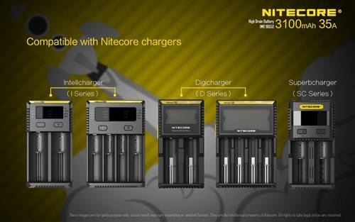 Nitecore IMR 3100 MAH 35A 18650 Rechargeable Batteries For Vaping Devices- 2 Pack