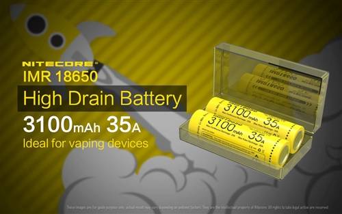 Nitecore IMR 3100 MAH 35A 18650 Rechargeable Batteries For Vaping Devices- 2 Pack