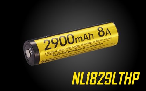 Nitecore NL1829LTHP Low Temp Resistant High Performance Rechargeable 18650 Li-Ion Battery