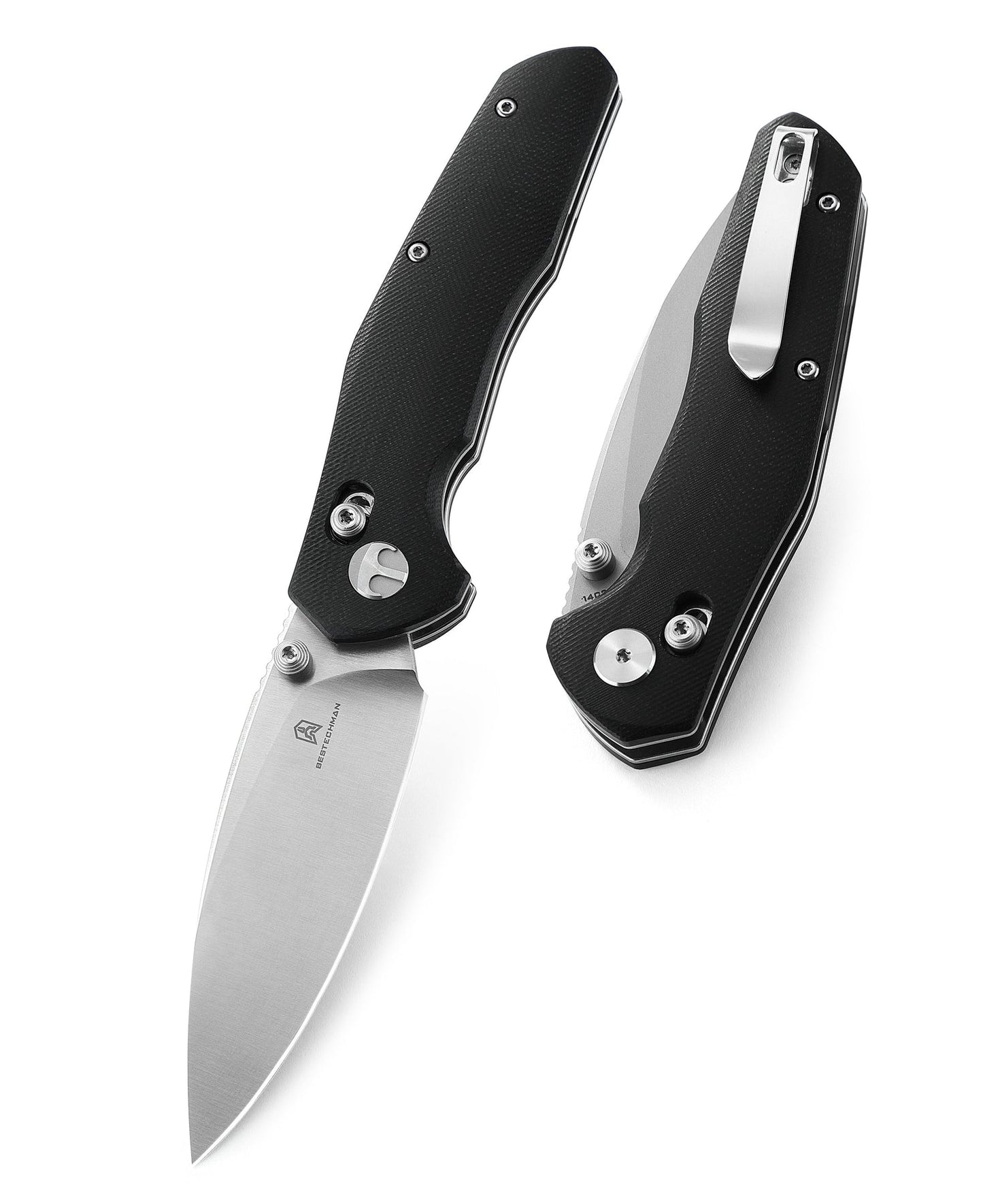 BESTECHMAN RONAN BMK02A: 3.26" 14C28N Steel Blade, G10 Scales, B-Lock, Folding Knife. Black.