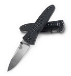 Benchmade 340 Aphid closed with black Valox handle and reversible pocket clip