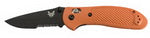 Benchmade Griptilian 551SBKORG orange handle black blade AXIS folding knife, medium product photo