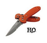 Benchmade Griptilian 551SH2O orange water knife with split-arrow clip, medium product photo