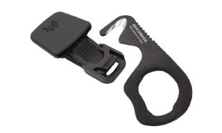 Benchmade 7 Hook 7BLKBLT front view – 0.50" 440C rescue hook strap cutter, black handle