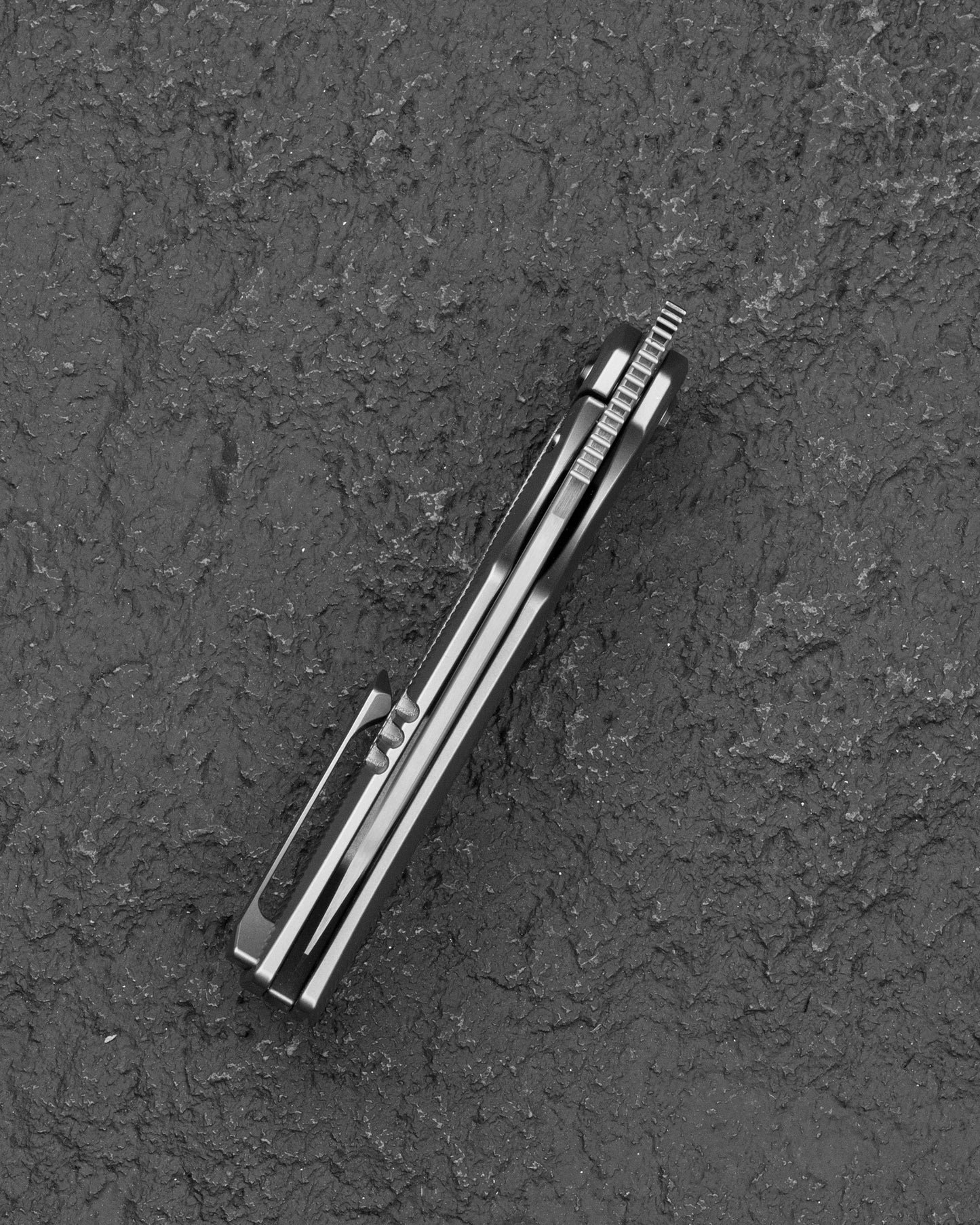 Bestech Mini Taipan BT2603C Folding Knife Blade Spine Detail MagnaCut Steel James Lowe Design