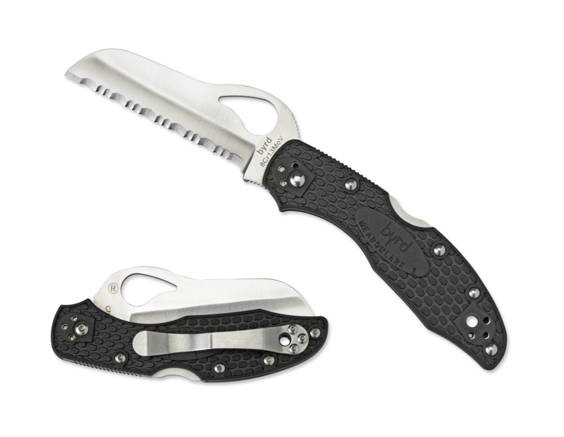 Spyderco Byrd Meadowlark Rescue 2 FRN Serrated Folding Knife - BY19SBK2
