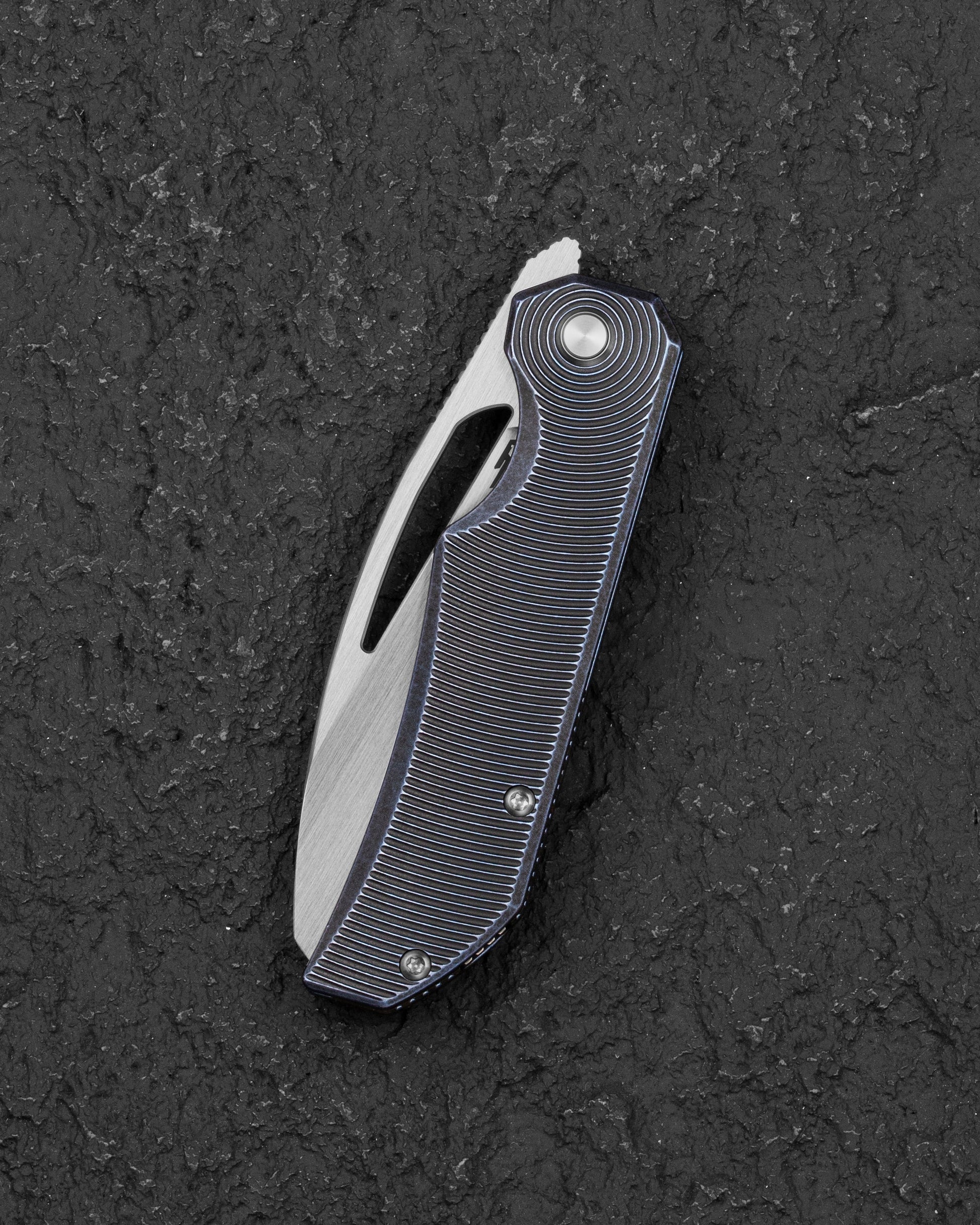 Bestech Mini Taipan BT2603D Titanium Handle Folding Knife Closed View