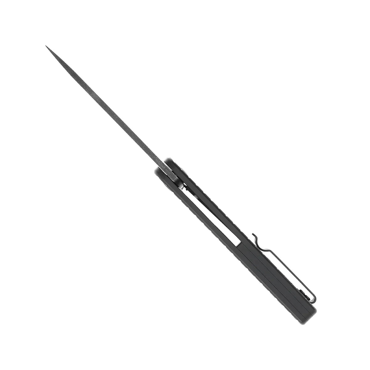 CobraTec Knives Rhino 3.37" D2 Stonewashed Blade Black Aluminum Textured Handles CTBLKRHINO