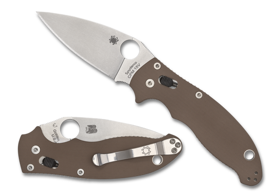 Spyderco Manix 2 15V Steel Sprint Run Brown G10 Handles  Folding Knife - C101GPBN15V2