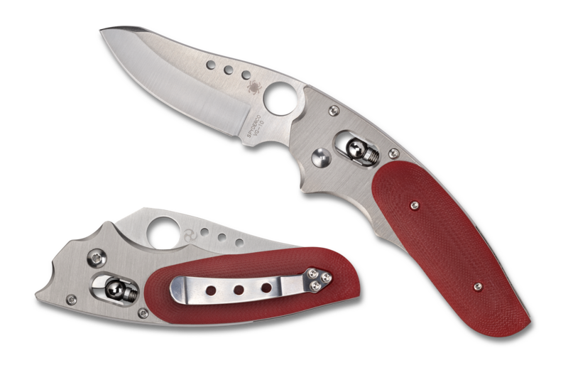 Spyderco Viele Phoenix Red Sprint Run Folding Knife Ball Bearing Lock 3.05in VG-10 Steel Blade - C114GPRD
