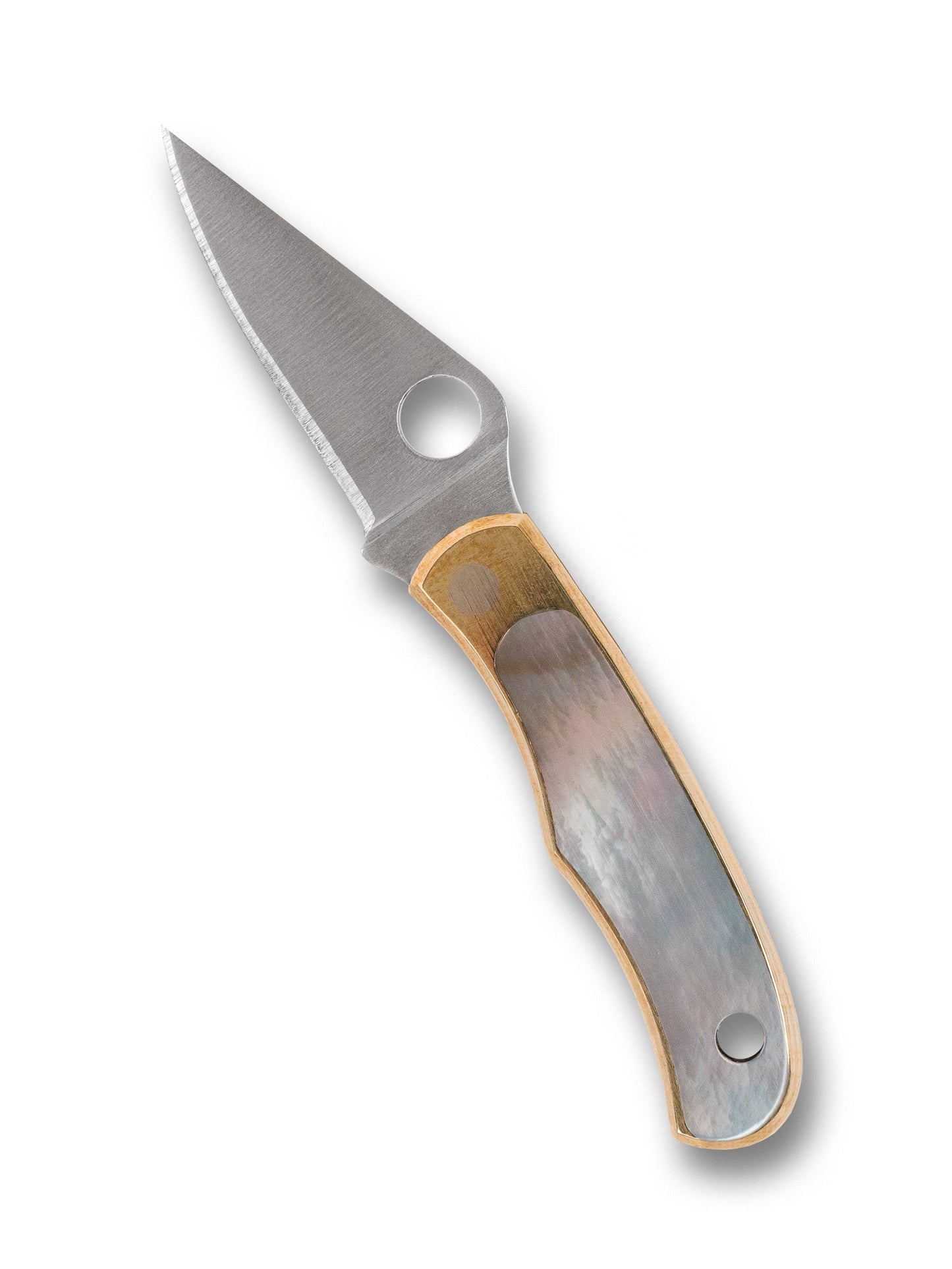 Spyderco Bug C133AP Abalone Slipjoint Knife 1.25" 12C27 Blade Nickel Silver Handle