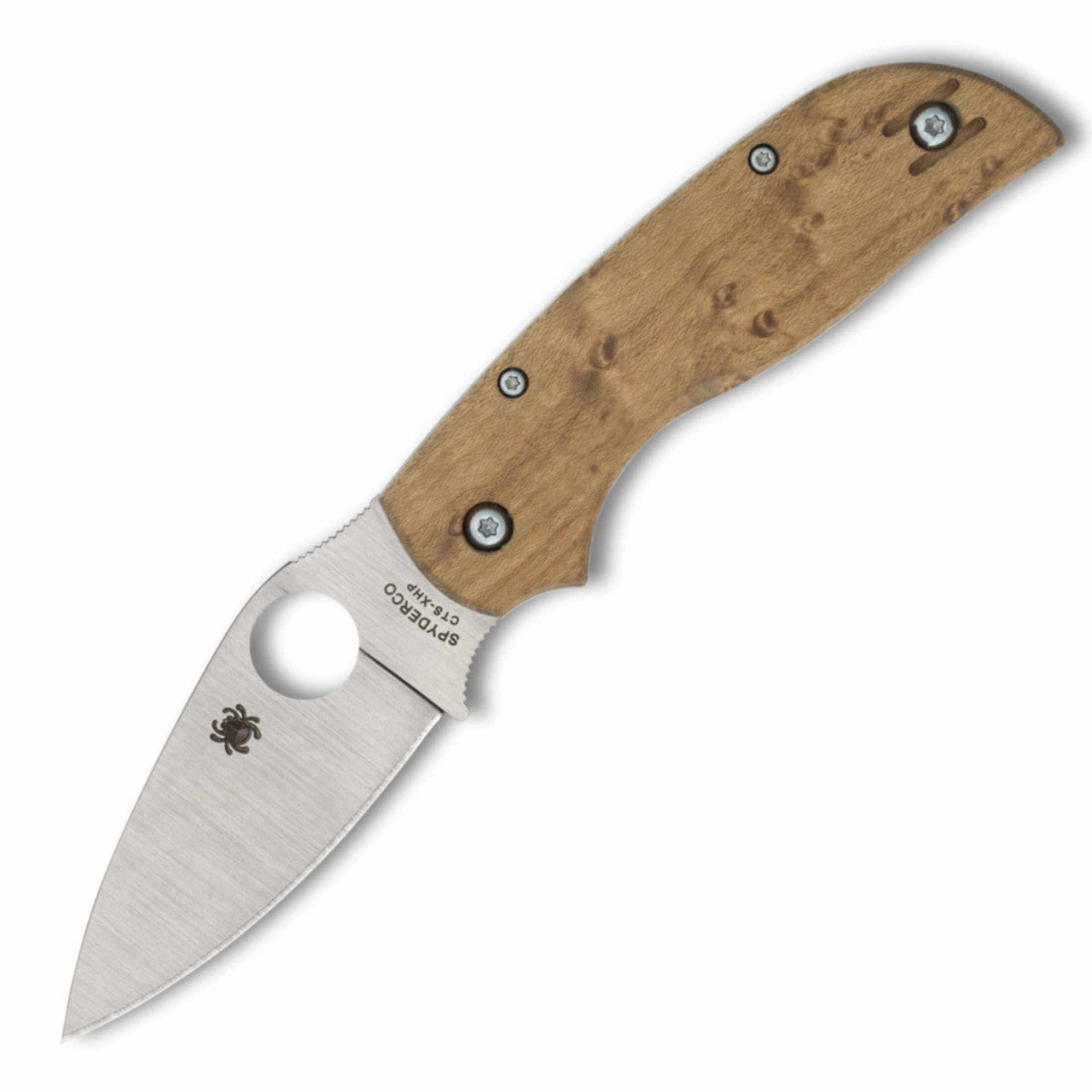 Spyderco Chaparral SLIPIT 2.77" Satin CTS-XHP Birdseye Maple Handles - C152NLWDP