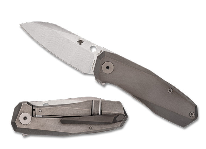 Spyderco Techno 3 R.I.L. Flipper Knife - 2.64" Satin CTS-XHP Blade, Titanium Handles | C158TIP3