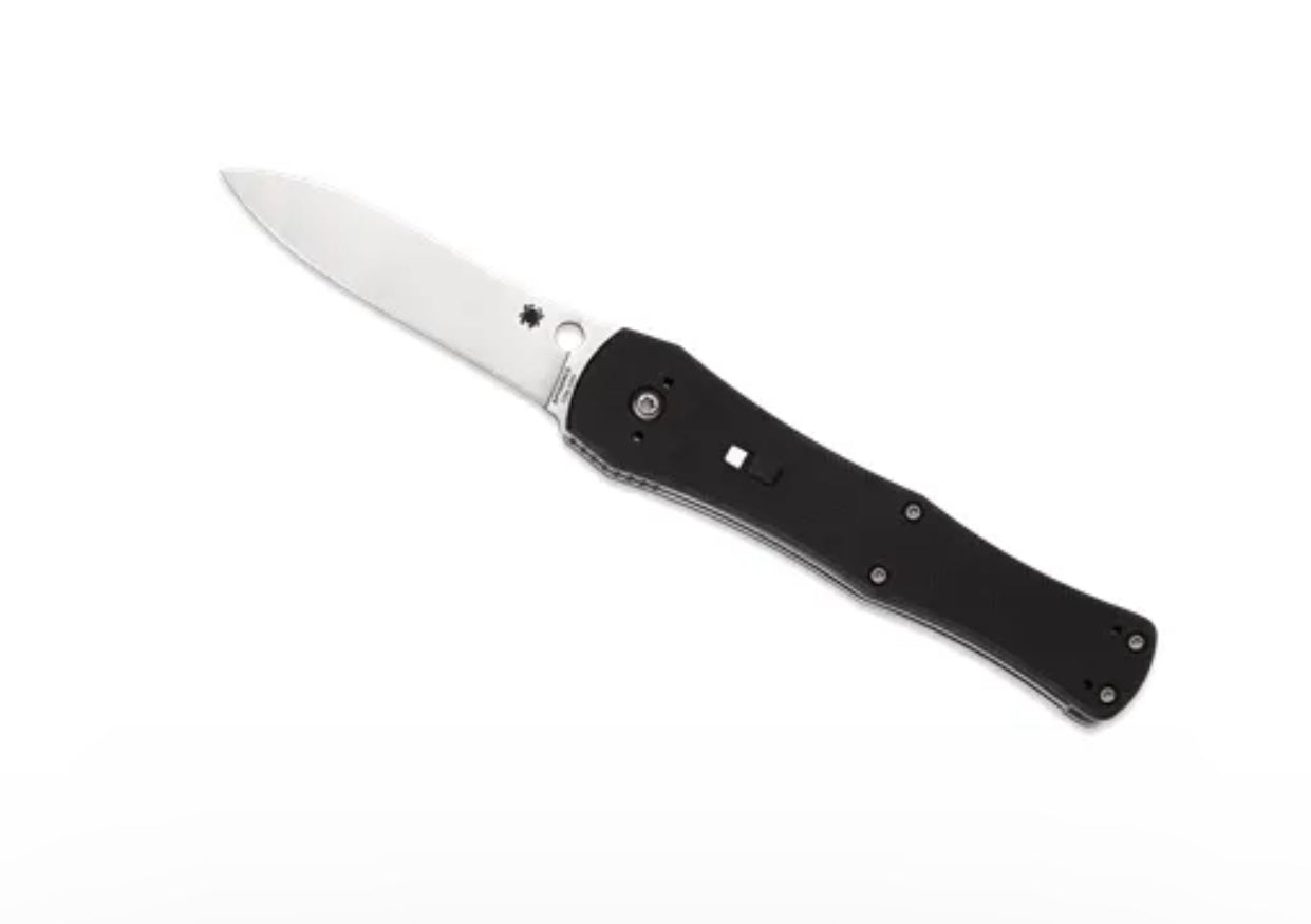 Spyderco JaniSong – 3.28" Satin CPM-S30V Spear Point Blade, Black G-10 Handles – C191GP