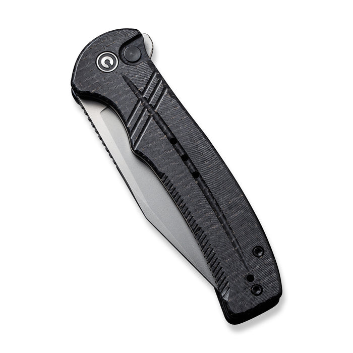 CIVIVI Cogent Flipper And Button Lock Knife Micarta Handle (3.47" 14C28N Blade) - C20038D-7