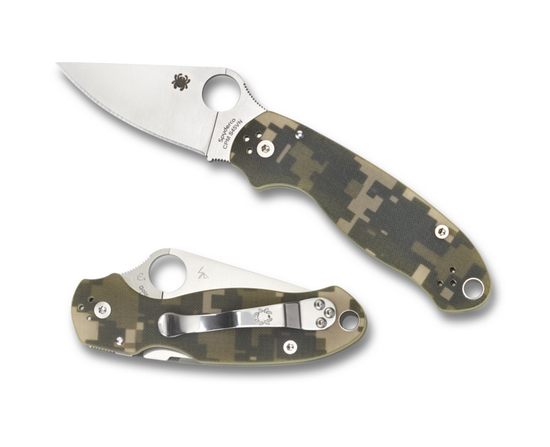 Spyderco Para 3 Folding Knife 2.95in S45VN Steel Blade Digi Camo G-10 Handles C223GPCMO