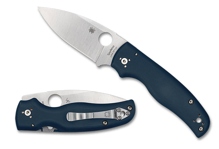 Spyderco Shaman 3.58" Satin CPM-SPY27 Blade, Cobalt Blue G10 Handles, Compression Lock â€“ C229GPCBL