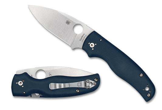 Spyderco Shaman 3.58" Satin CPM-SPY27 Blade, Cobalt Blue G10 Handles, Compression Lock â€“ C229GPCBL