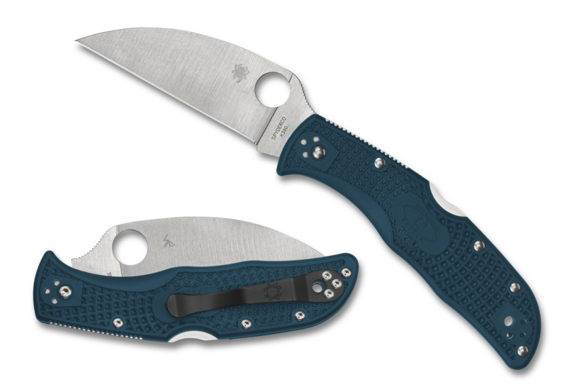 Spyderco Endela W Blue Lightweight Folding Knife 3.42in K390 Steel Blade Blue FRN Handles
