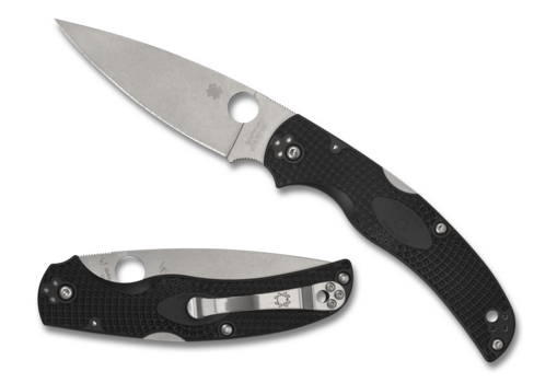 Spyderco Native Chief Lightweight 4.02" Satin CTS-BD1N Black FRN Handles Lockback C244PBK