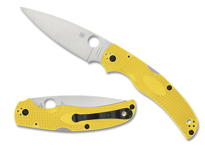 Spyderco Native Chief Lightweight Salt 4.02" CPM-MagnaCut PlainEdge Yellow FRN Handles - C244PYL