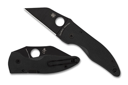 Spyderco MICROJIMBO 2.45" DLC CPM-S30V Blade Black Textured G-10 Handles C264GPBK