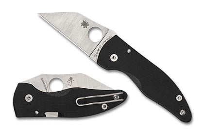 Spyderco MICROJIMBO 2.45" Satin CPM-S30V Blade Black Textured G-10 Handles C264GP