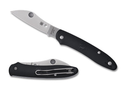 Spyderco ROADIE XL Slipjoint Knife 2.31" Satin M398 Black FRN Handles - C267BKP