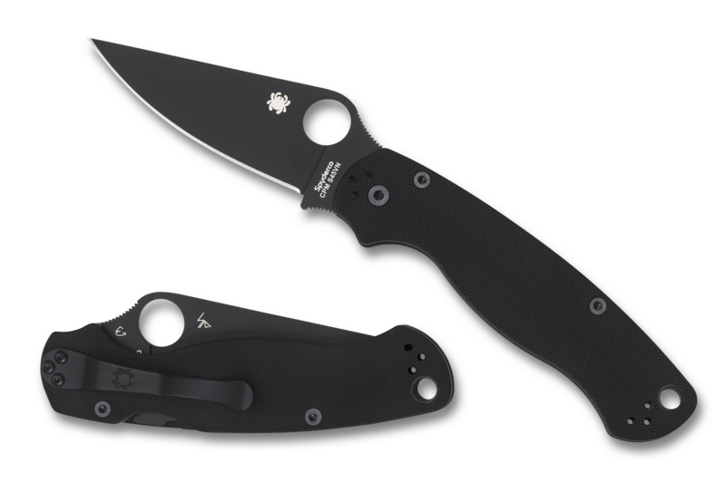 Spyderco Paramilitary 2 C81GPBK2 Folding Knife 3.42in Black S45VN Steel Blade