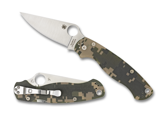 Spyderco Paramilitary 2 C81GPCMO2 Folding Knife 3.45in S45VN Steel Blade G10 Handles