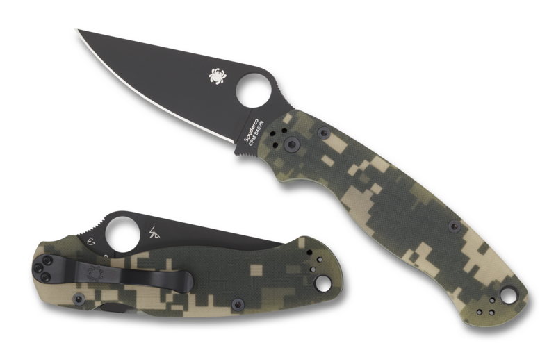 Spdyerco Paramilitary 2 Folding Knife 3.4in S45V Steel DLC Blade G10 Handles - C81GPCMOBK2