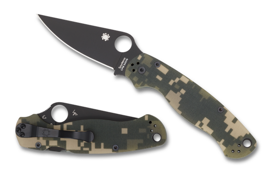 Spdyerco Paramilitary 2 Folding Knife 3.4in S45V Steel DLC Blade G10 Handles - C81GPCMOBK2
