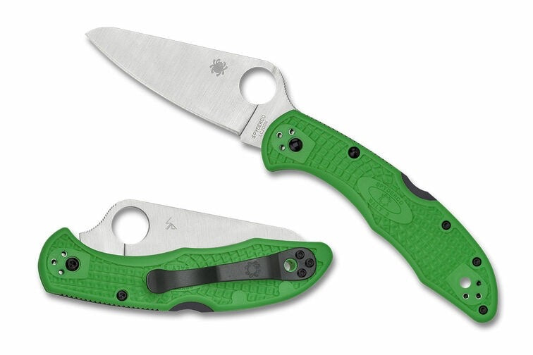 Spyderco C88FPGR2 Salt 2 Green Back Lock Folding Knife 2.65in LC200N Steel Blade