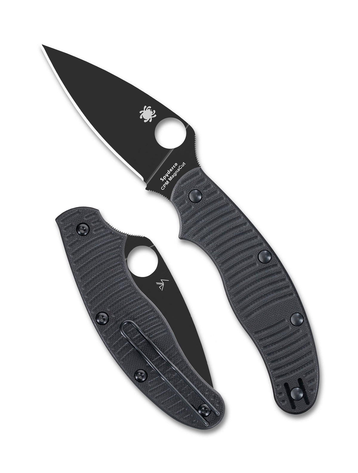 Spyderco UK Penknife Salt C94GMCBKP 2.95" MagnaCut Black DLC Blade - Black G10