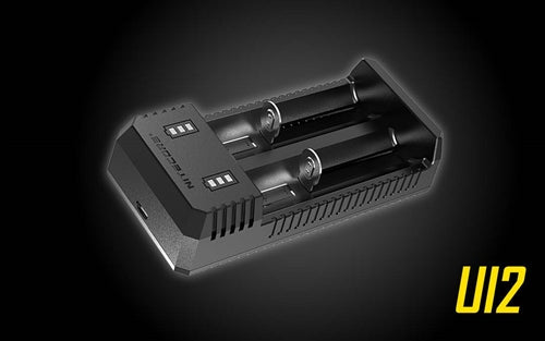 Nitecore UI2 front view – dual-slot portable USB Li-ion battery charger