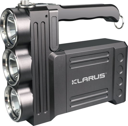 Klarus RS80GT 10,000 Lumen Rechargeable Flashlight 1,870 Feet of Throw 3 x CREE XHP70 2nd Gen. LED