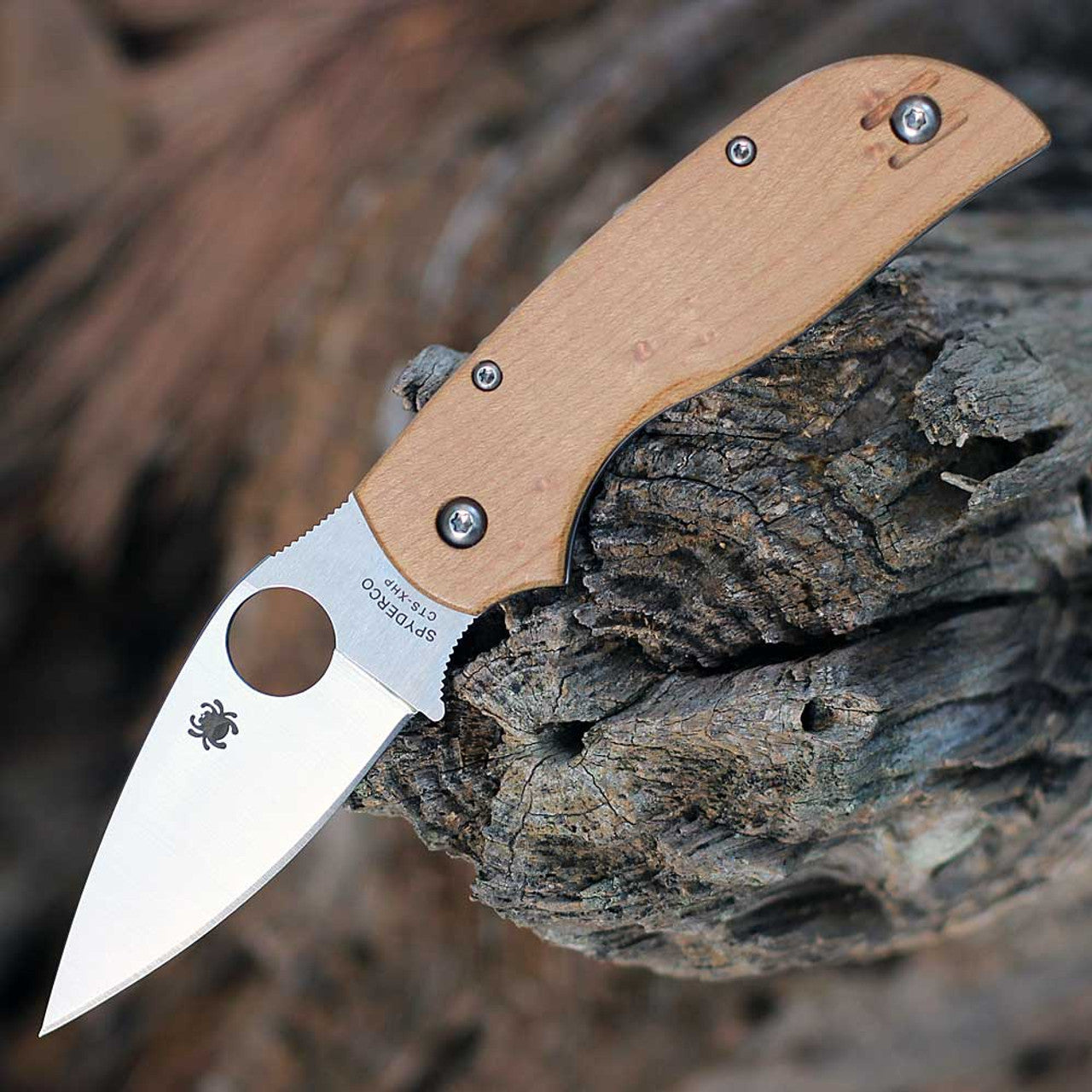 Spyderco Chaparral SLIPIT 2.77" Satin CTS-XHP Birdseye Maple Handles - C152NLWDP
