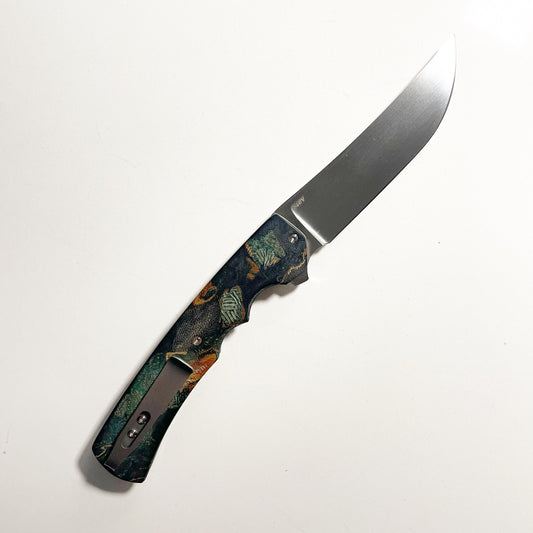 Clark Custom Knives Model 63 S60V Blade Rag Micarta Handles