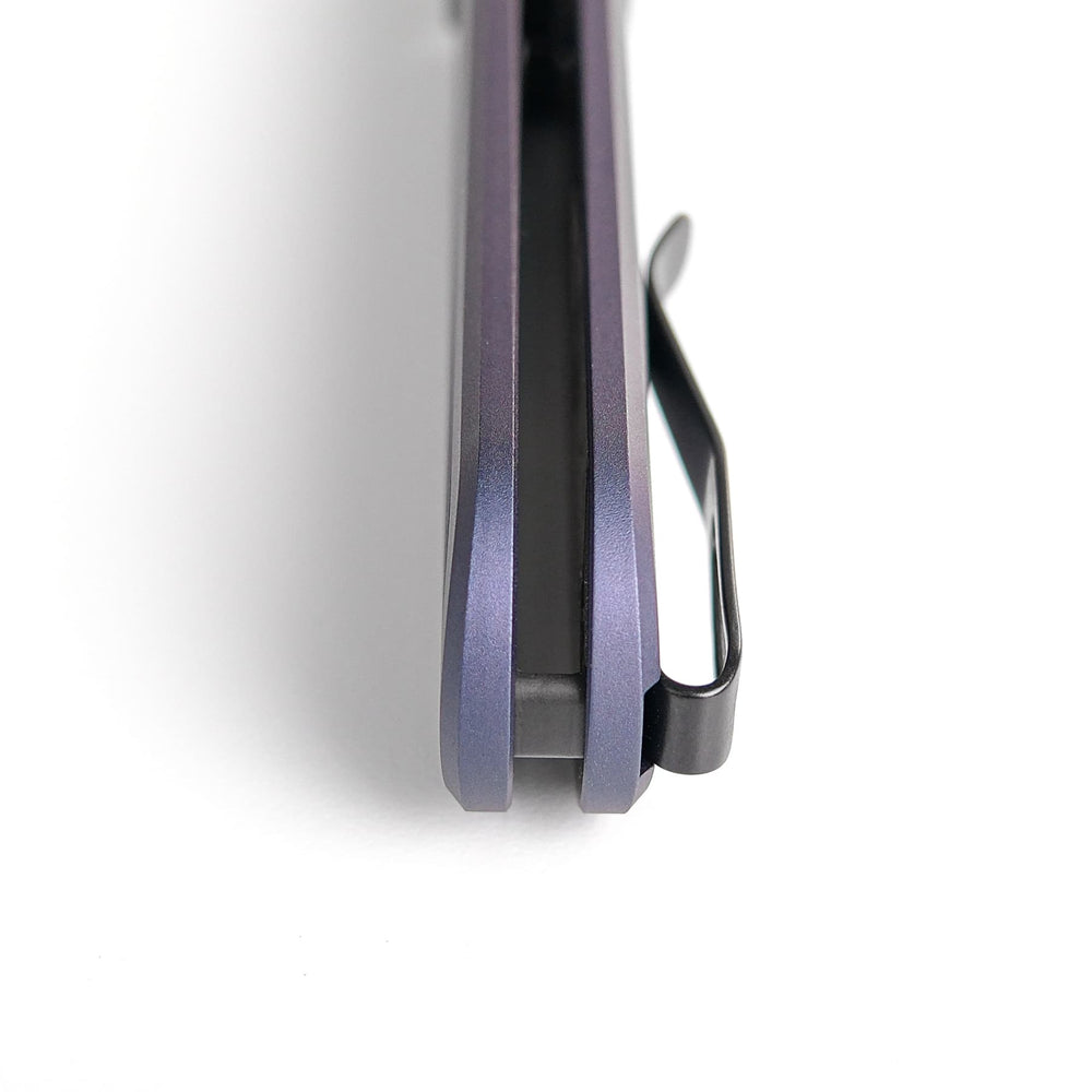 Vosteed Corgi V 295 Vanchor Lock Knife 2.95" S35VN Black Stonewash Blade Dark Slate Blue Aluminum A3706