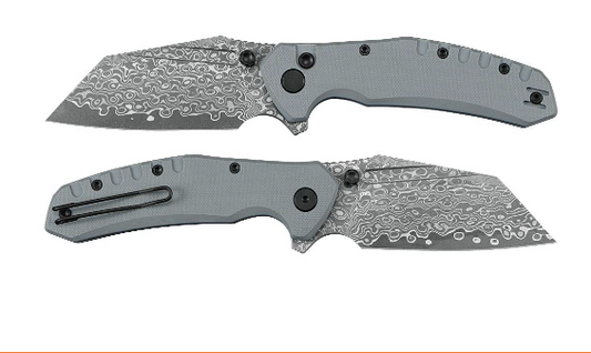 Critical Strike B510-GRTM with Damascus blade and gray G10 handle