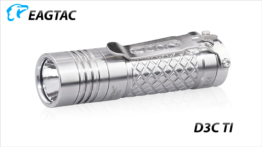 EAGTAC D3C Clicky Titanium 800 Lumen Flashlight  CREE XM-L2 LED