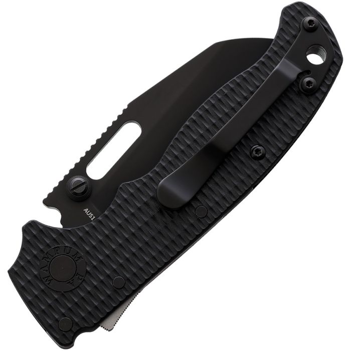 Demko Knives AD20.5 Shark-Lock DLC Shark Foot AUS-10A Black Grivory