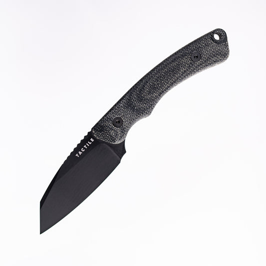 Tactile Knife Co Redhawk Fixed Blade 2.75in Black Cerakote Magnacut Blade Black Micarta Handles Kydex Sheath