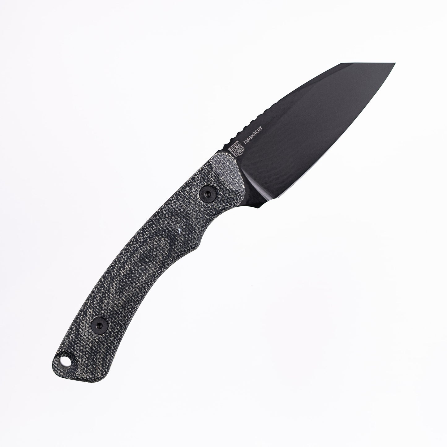 Tactile Knife Co Redhawk Fixed Blade 2.75in Black Cerakote Magnacut Blade Black Micarta Handles Kydex Sheath