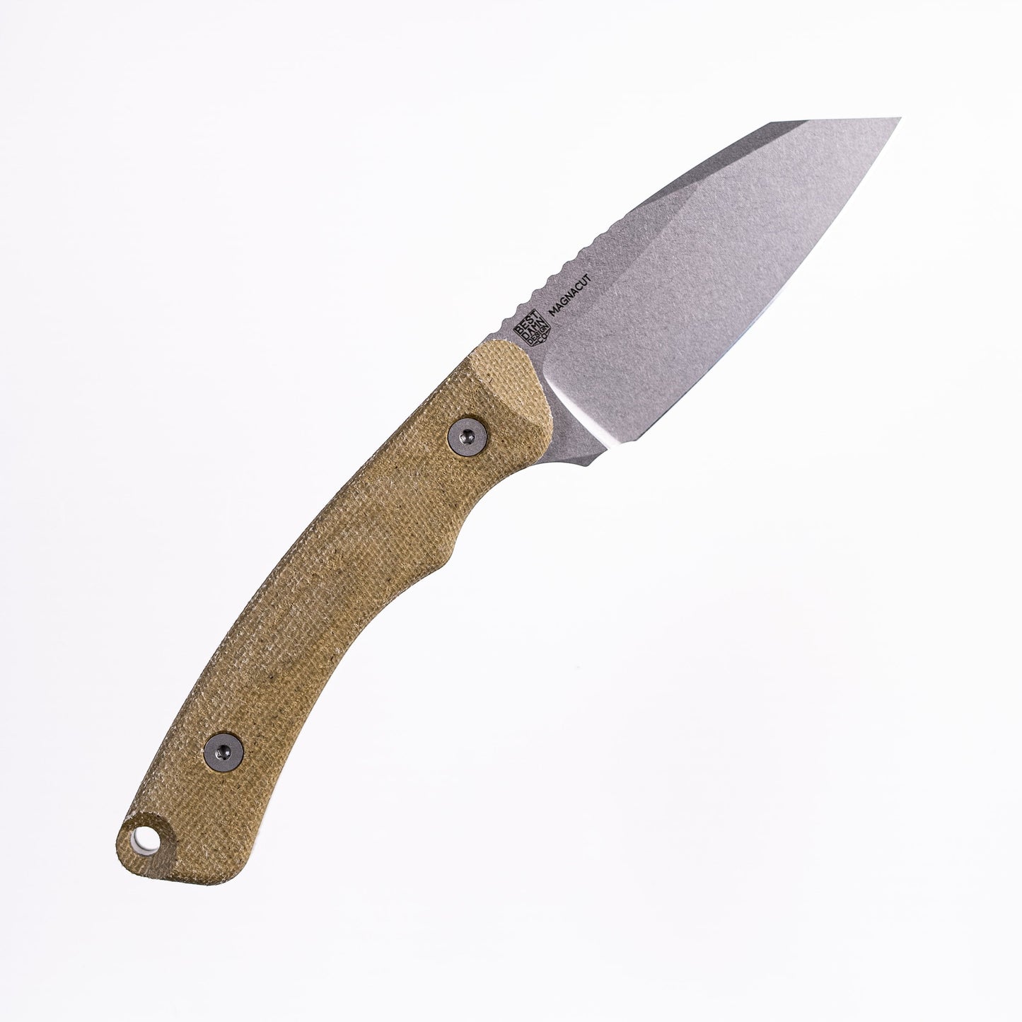 Tactile Knife Co Redhawk Fixed Blade 2.75in Tumbled Magnacut Blade Green Micarta Handles Kydex Sheath