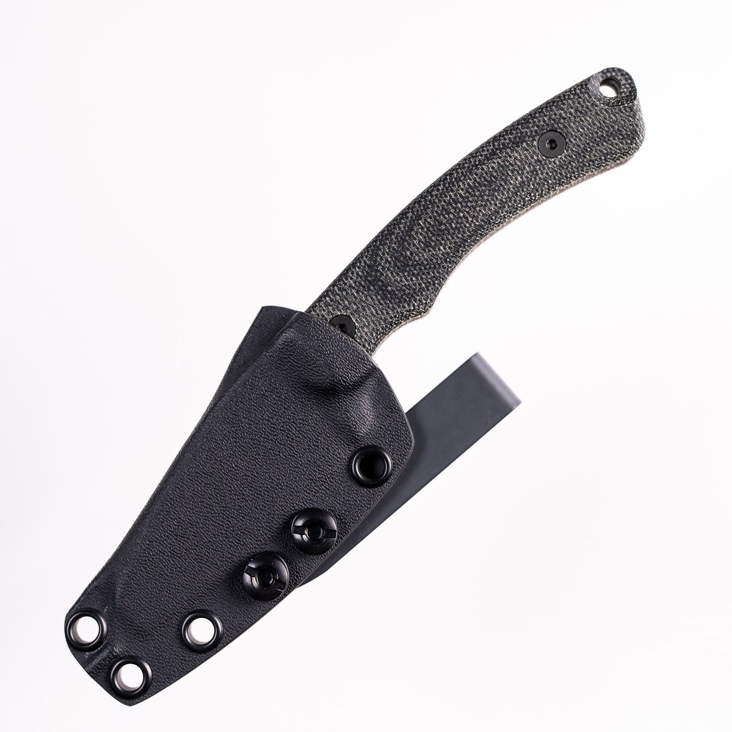 Tactile Knife Co Redhawk Fixed Blade 2.75in Black Cerakote Magnacut Blade Black Micarta Handles Kydex Sheath