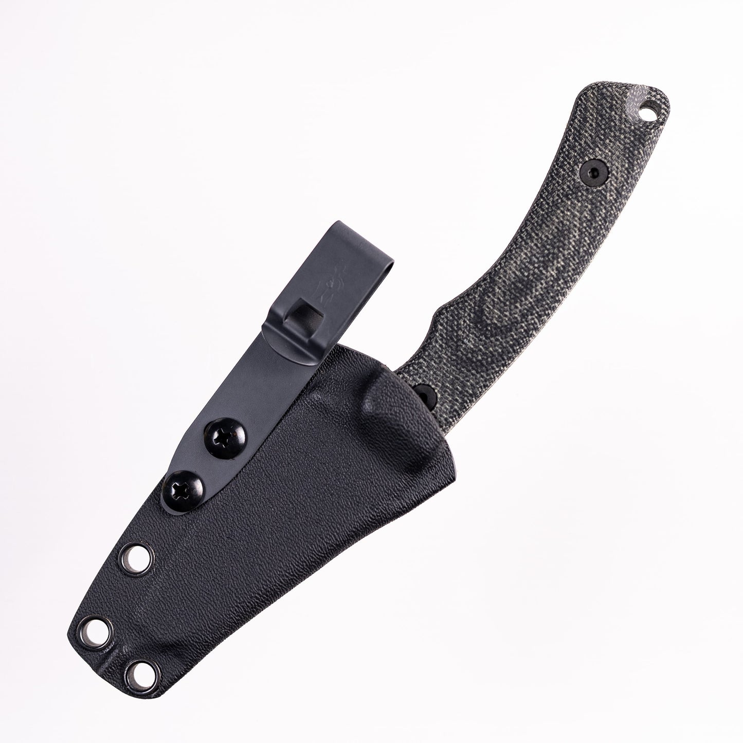 Tactile Knife Co Redhawk Fixed Blade 2.75in Black Cerakote Magnacut Blade Black Micarta Handles Kydex Sheath