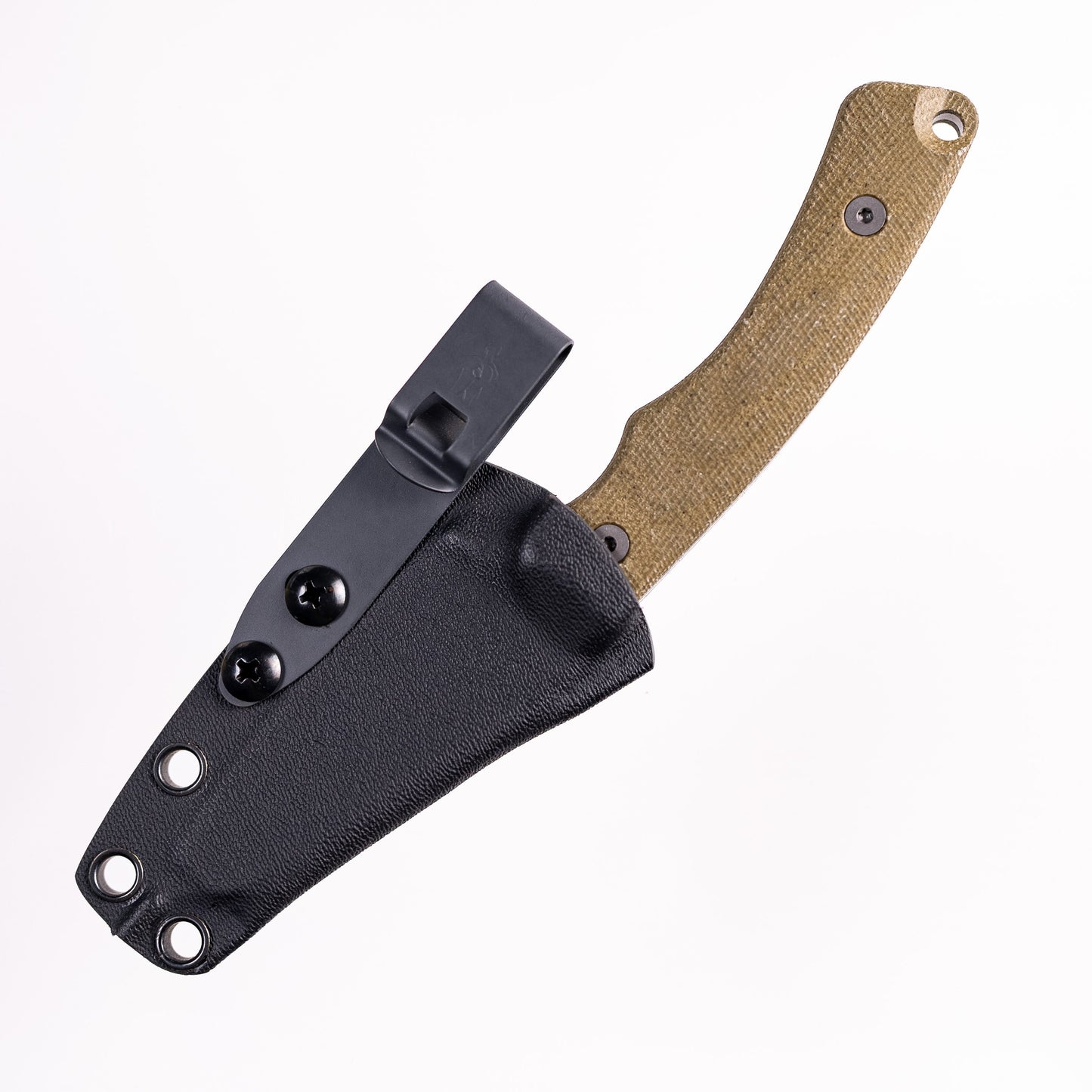 Tactile Knife Co Redhawk Fixed Blade 2.75in Tumbled Magnacut Blade Green Micarta Handles Kydex Sheath