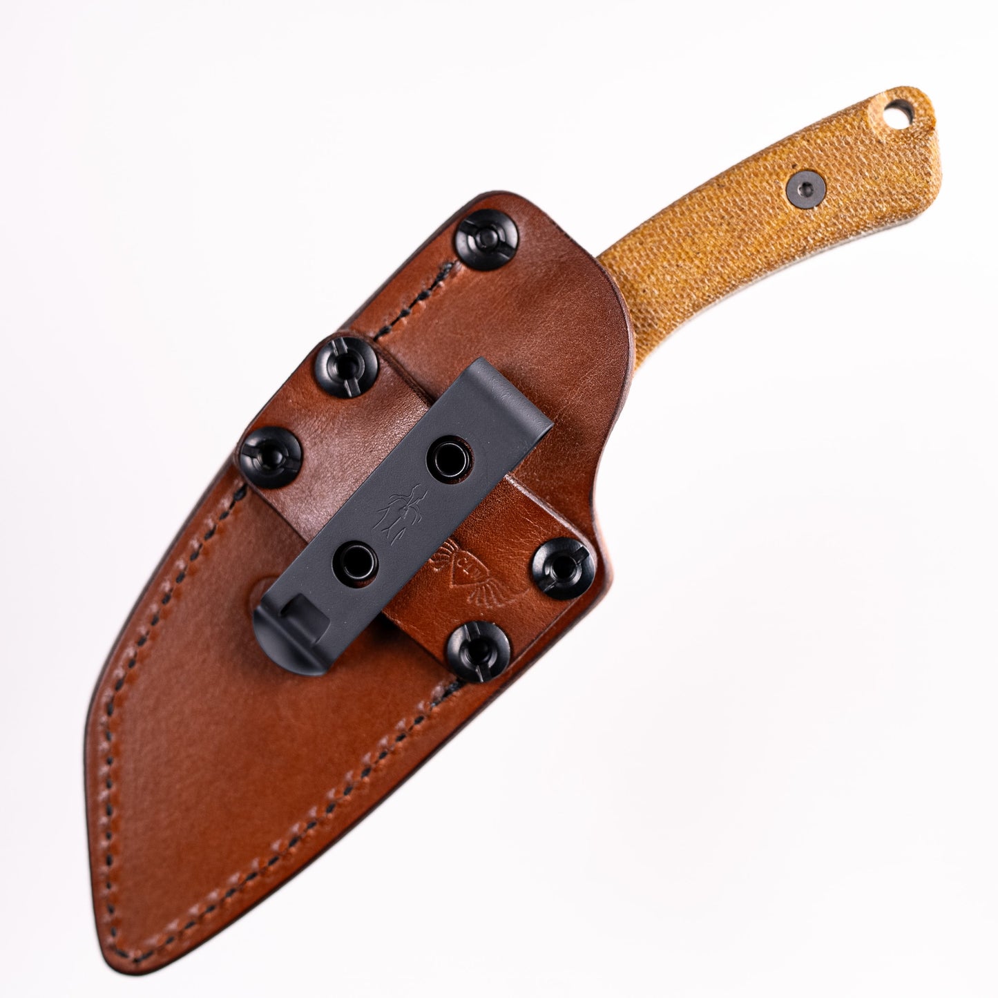Tactile Knife Co Redhawk Fixed Blade 2.75in Green Cerakote Magnacut Blade Natural Micarta Handles Leather Sheath
